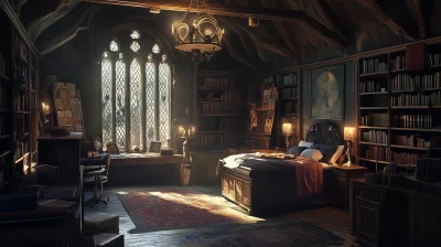 Wizards Magical Bedroom and Study