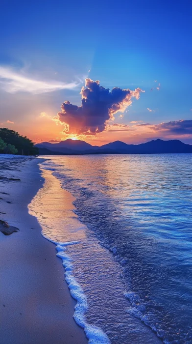 Beautiful Beach at Sunset