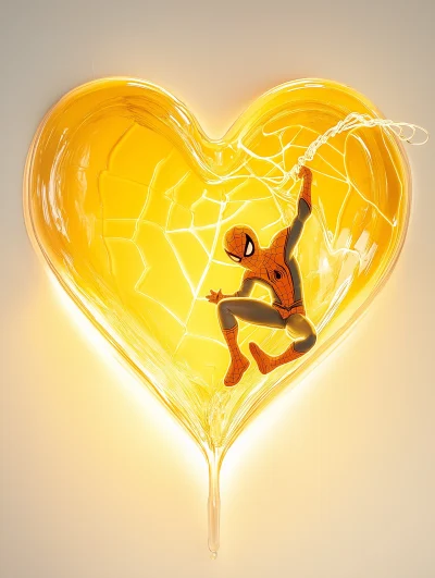 Glowing Yellow Heart