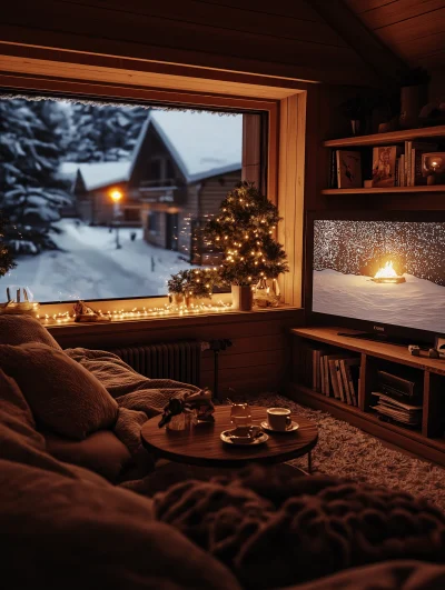 Cozy Winter Cabin