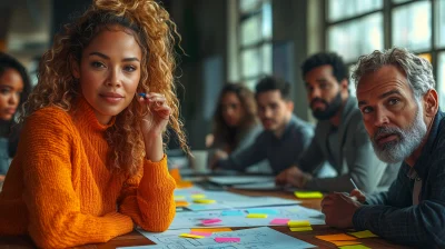 Diverse Brainstorming in Modern Office