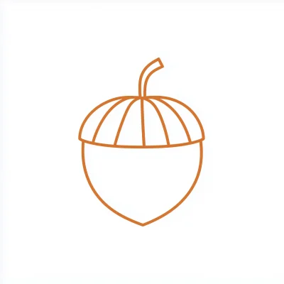 Minimal Acorn Icon