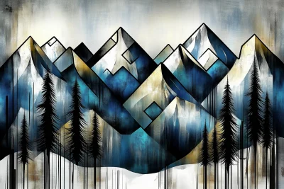 Abstract Alpine Landscape