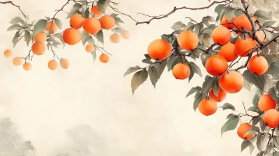 Bountiful Persimmon Illustration