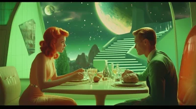 Retro Futuristic Dinner in Space