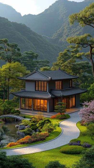 Modern Chinese Villa in Mountains