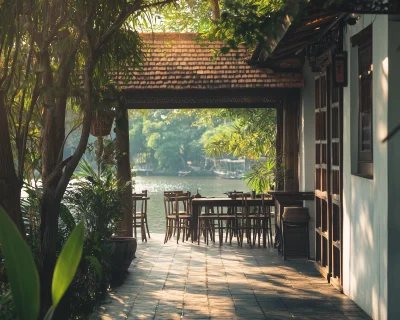 Southeast Asian Restaurant by the Lake