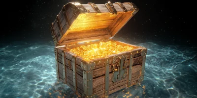 Treasure Chest Underwater