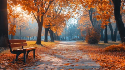 Colorful Autumn Park