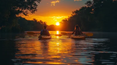 Kayaking at Sunset