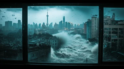 Typhoon in Shanghai