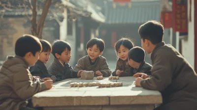 Chinese Style Stone Table Chatting