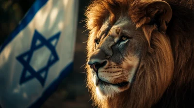 Lion with Israel Flag