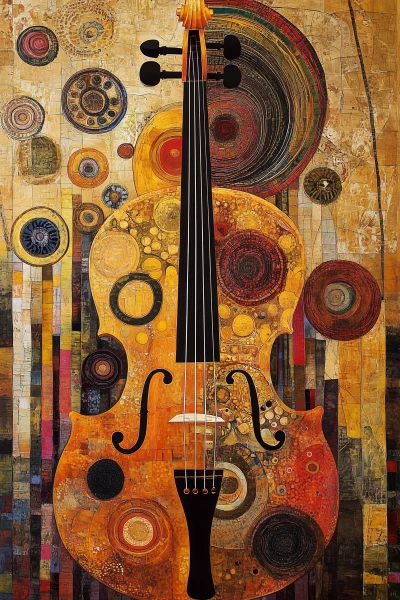 Klimt Inspired Violin