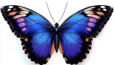 Ulysses Butterfly Illustration