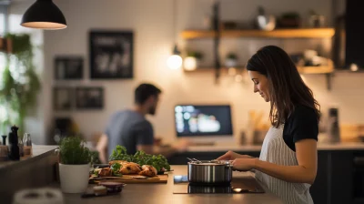 Cooking in a Modern Kitchen