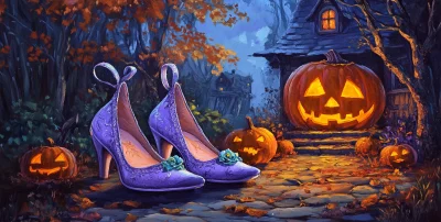 Fantasy Slippers Halloween Painting