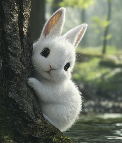 Playful Baby Rabbit