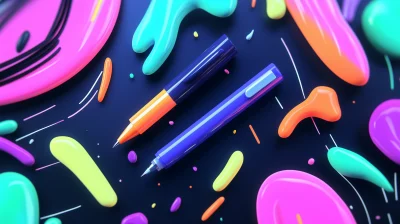 Energetic Stationery Illustration