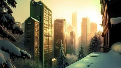 Snowy Cityscape