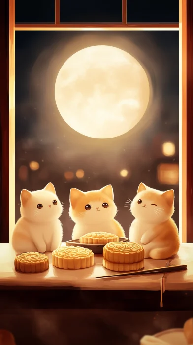 Fluffy Cats and Mooncakes