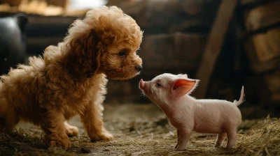 Playful Farmyard Friends