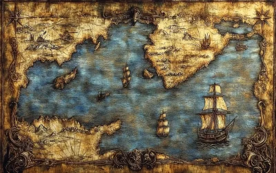 18th Century Pirate Map