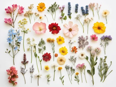 Pastel Pressed Flowers