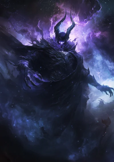 God of Death in the Galactic Night Sky