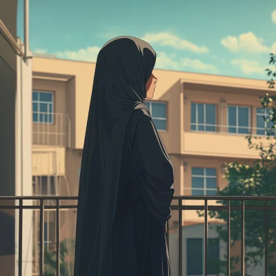 Kuwaiti Teacher in Anime Style