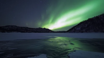 Aurora Lights Reflection