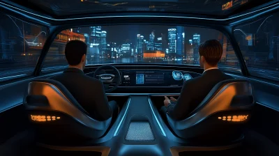 Futuristic Autonomous Car Interior