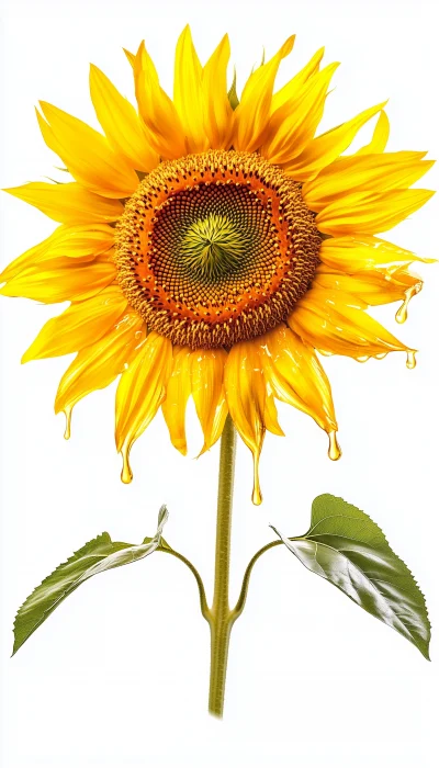 Sunflower with Dripping Oil