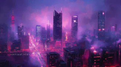 Retrowave Cityscape