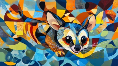 Swimming Possum Artwork