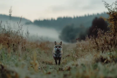 Wild Fox in Landscape