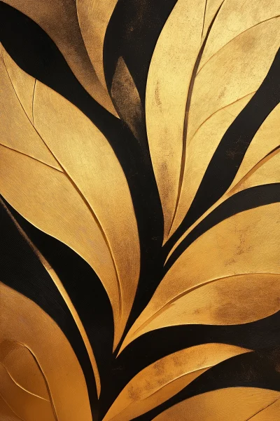 Abstract Gold Flowers