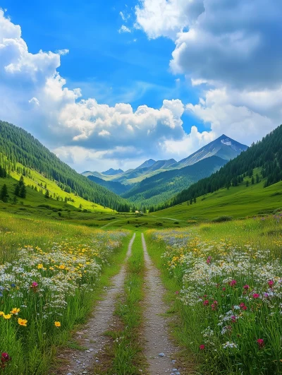 Blooming Wildflowers in Xinjiang