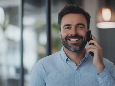 Smiling Man in Office