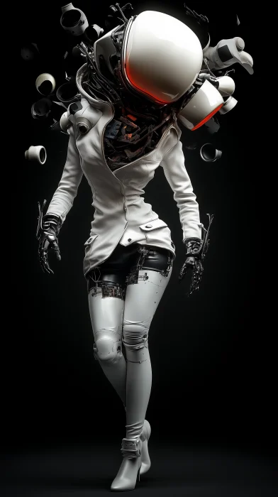 Cyborg Fashion Model