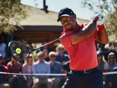 Tiger Woods Playing Tennis