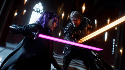 Cyberpunk Sword Fight