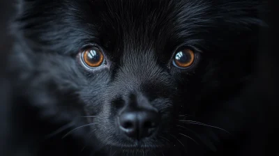 Closeup Portrait of a Schipperke