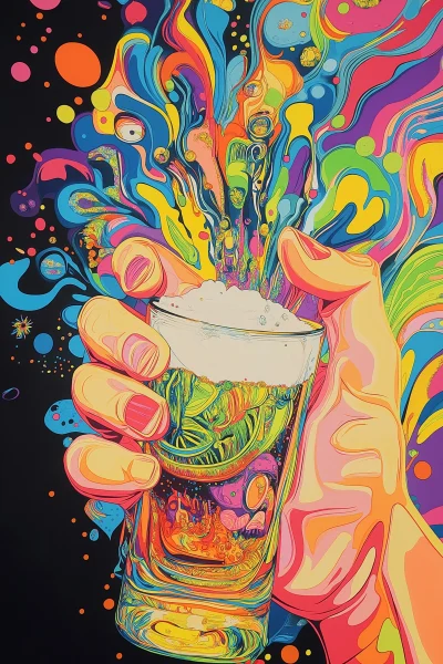 Psychedelic Beer Poster