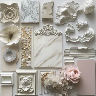 Rococo Interior Design Material Board