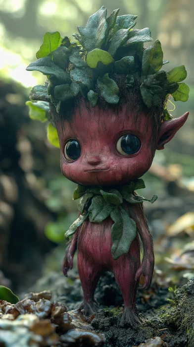 Mysterious Beetroot Character in Enchanted Garden