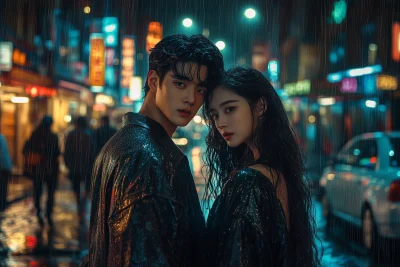 Rainy Seoul Encounter