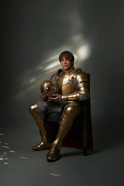 European Prince in Golden Armor