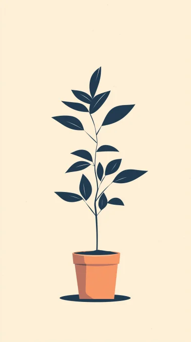 Minimalistic Plant Illustration