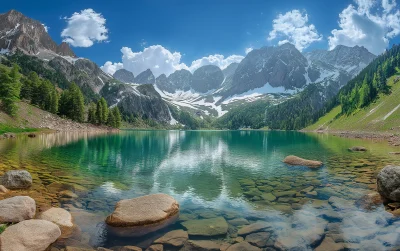 Serene Mountain Lake